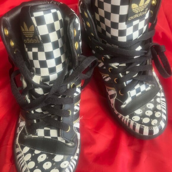 Adidas Jeremy Scott High Top Black and White - Picture 3 of 11